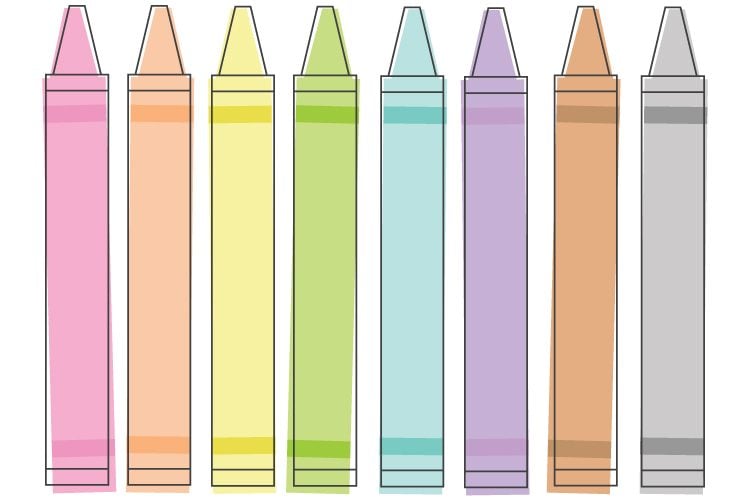 Chunky Crayons Clipart {Creating4 the Classroom}