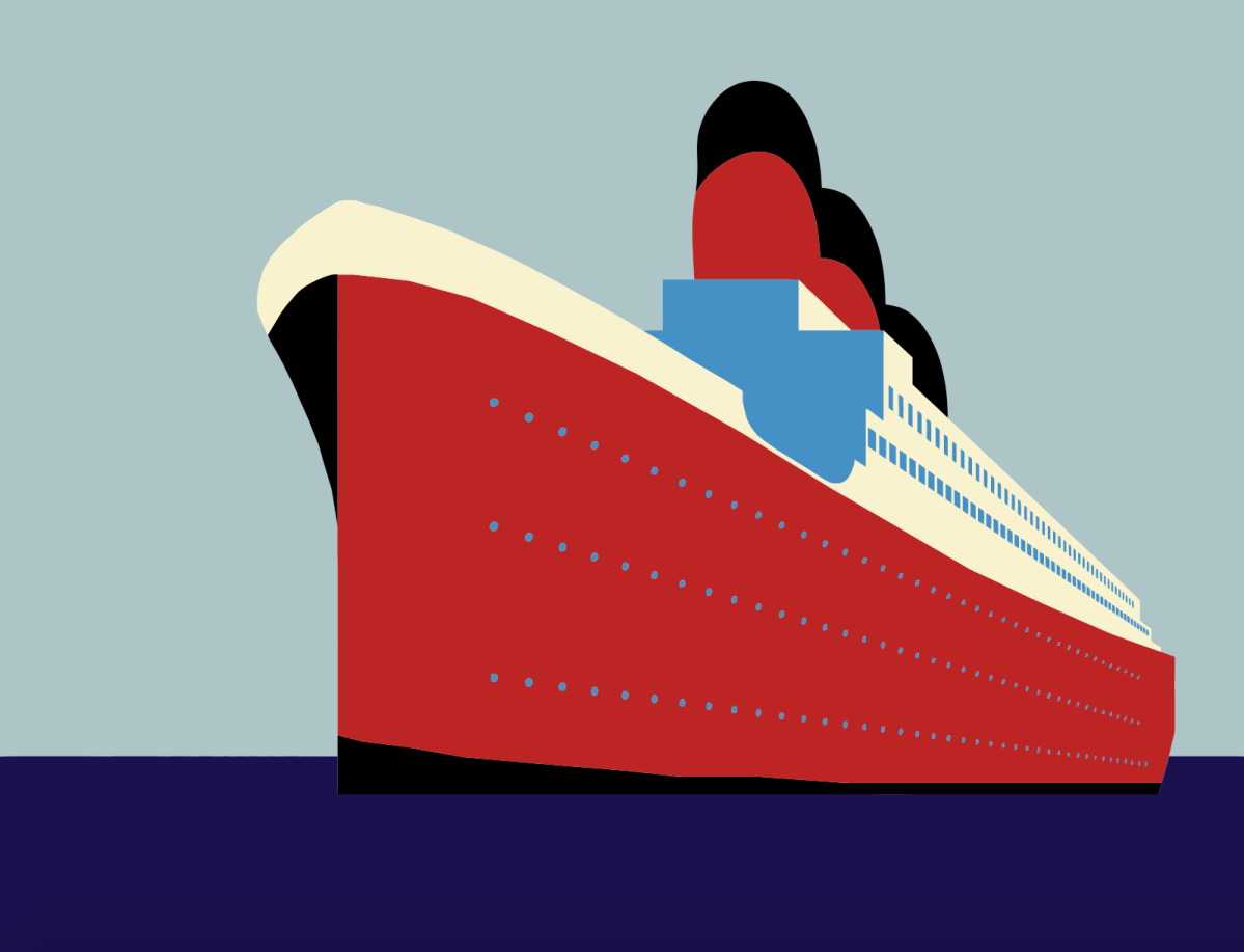 Vintage Ocean Liner Illustration - Classic Maritime Design
