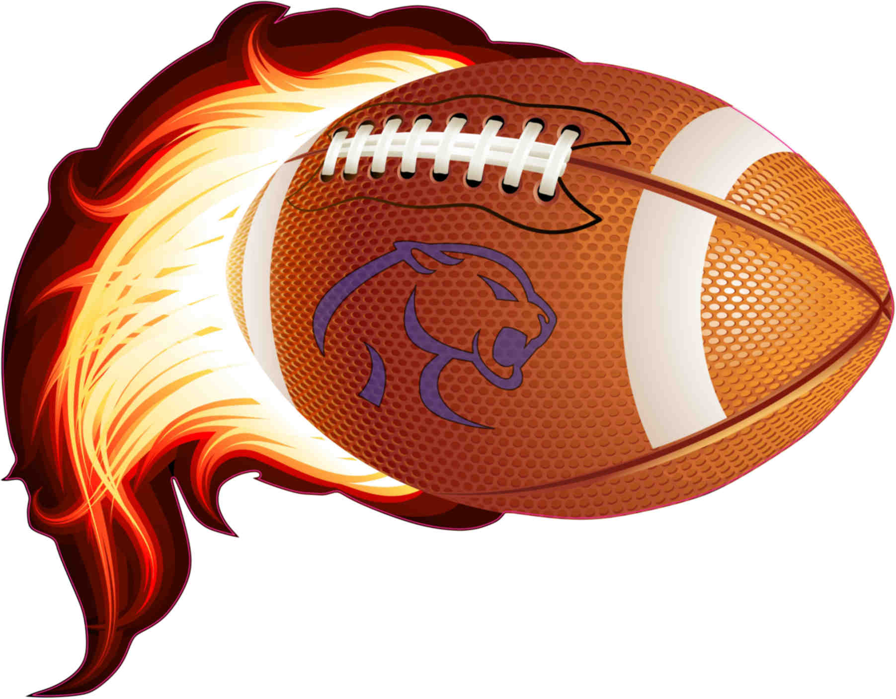 Fiery Panther Football - Dynamic Sports Graphic for Teams & Fans
