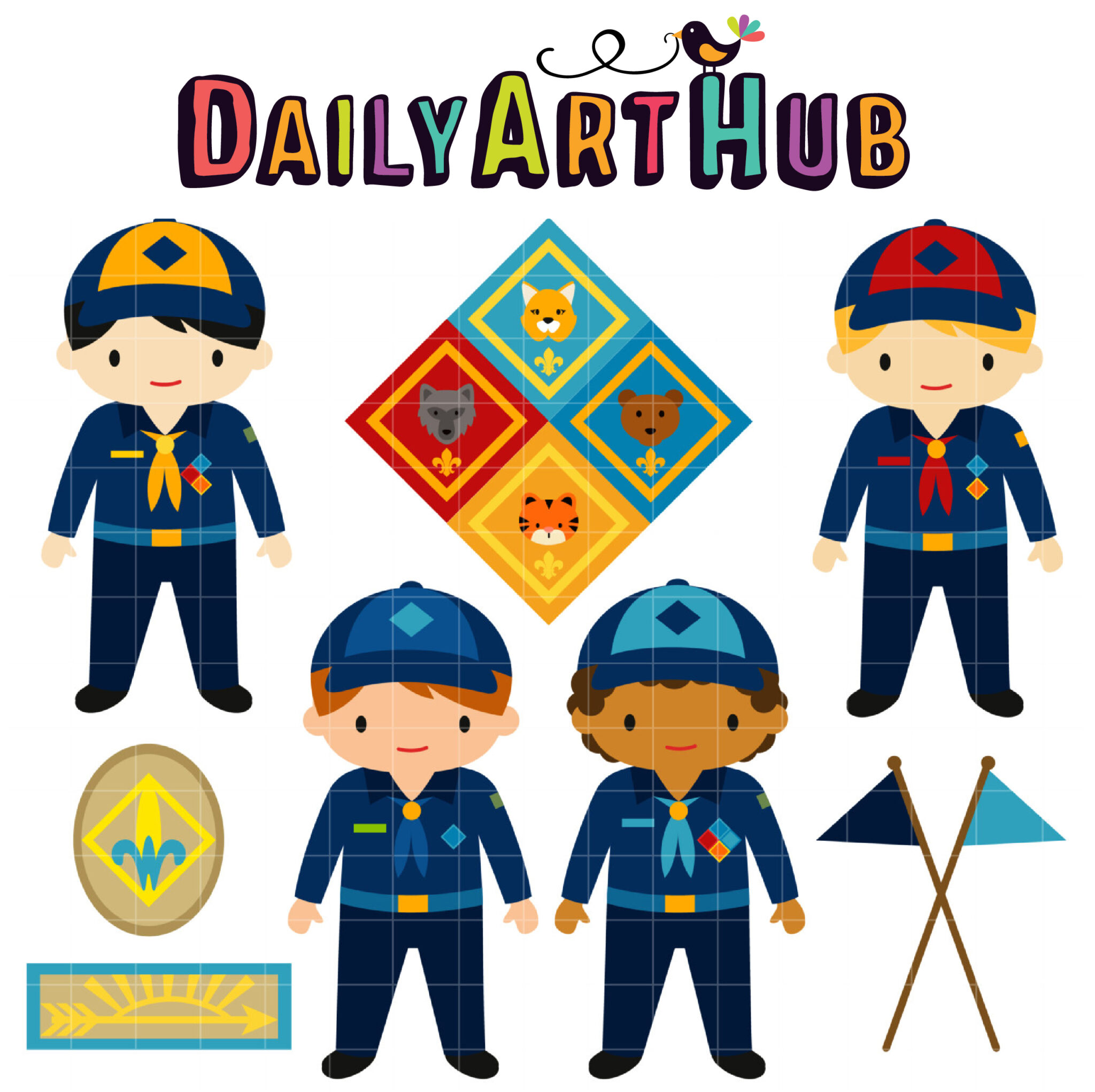 Scout Clipart Set - Free Printable Boy Scout & Cub Scout Graphics
