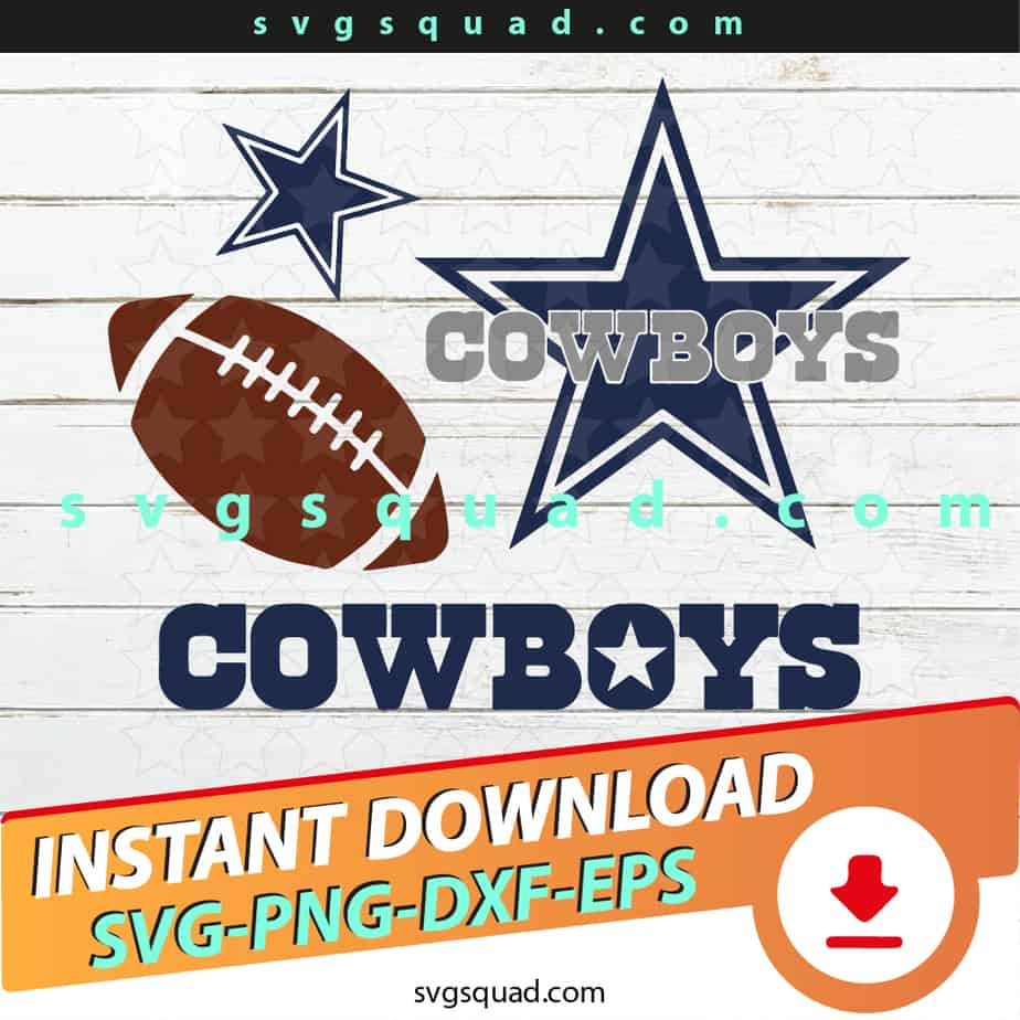 Dallas Cowboys Football Players Clip Art & Printables Set - Clipart ...