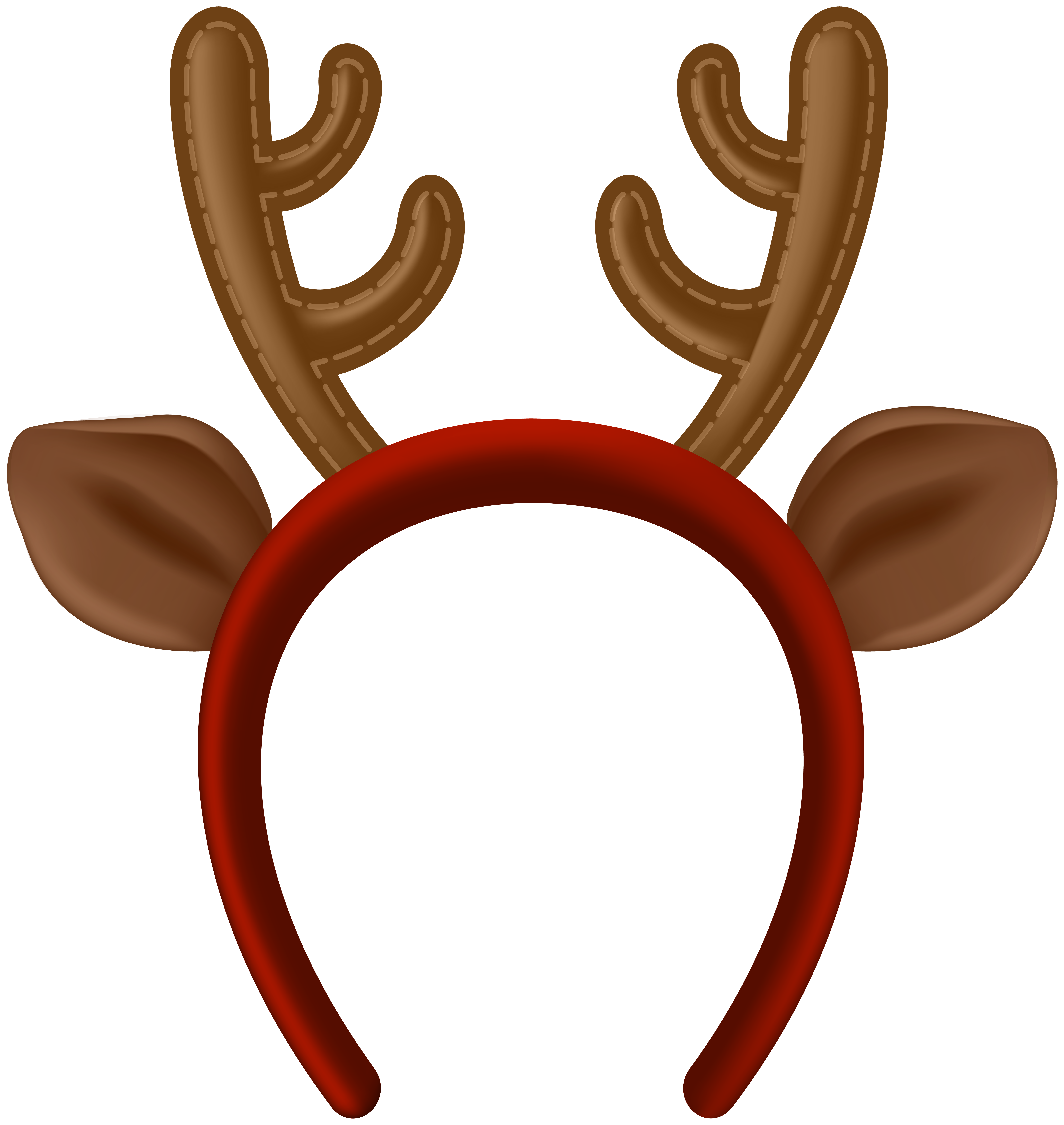 Chocolate reindeer head with antlers and red nose, festive holiday design.