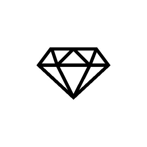 Diamond Icon - Clean Vector Graphic for Jewelry and Luxury Design