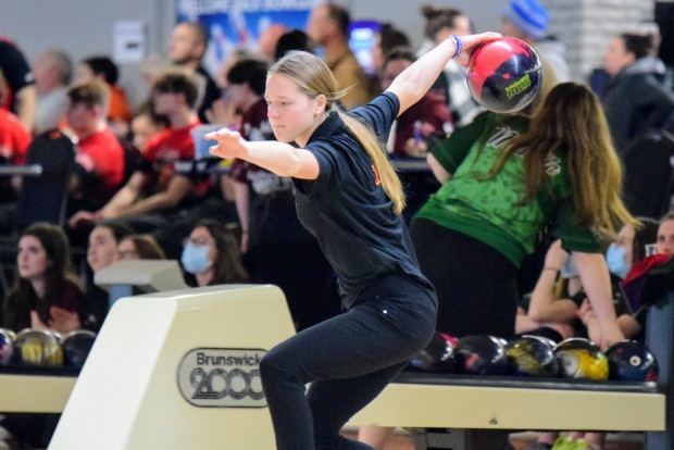Youth Bowling Championship Action Shot - Focus, Power, and Precision
