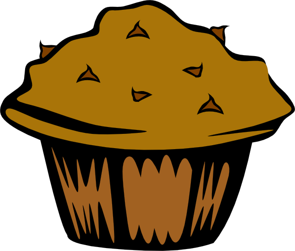 Chocolate Chip Muffin Illustration - Free Clipart for Baking Blogs & Recipes