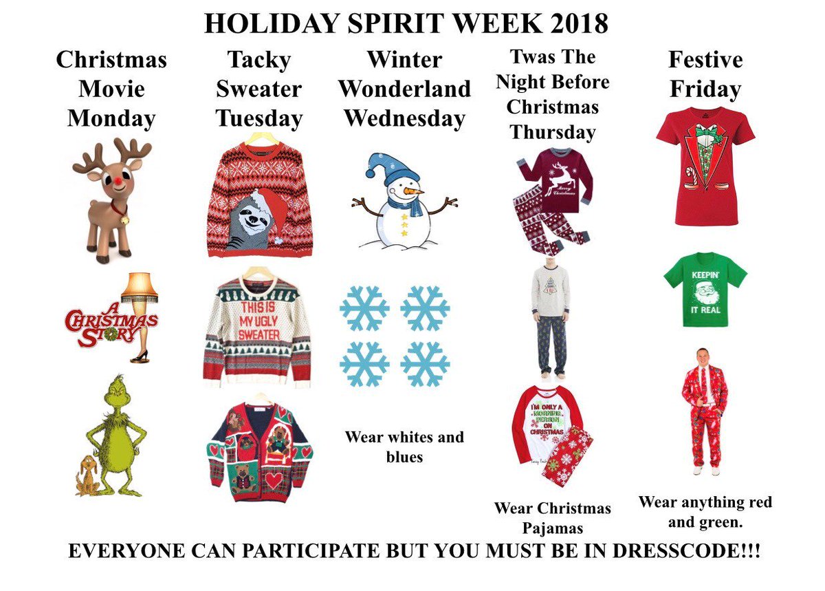 Holiday Spirit Week Information | Reeths-Puffer Intermediate School ...