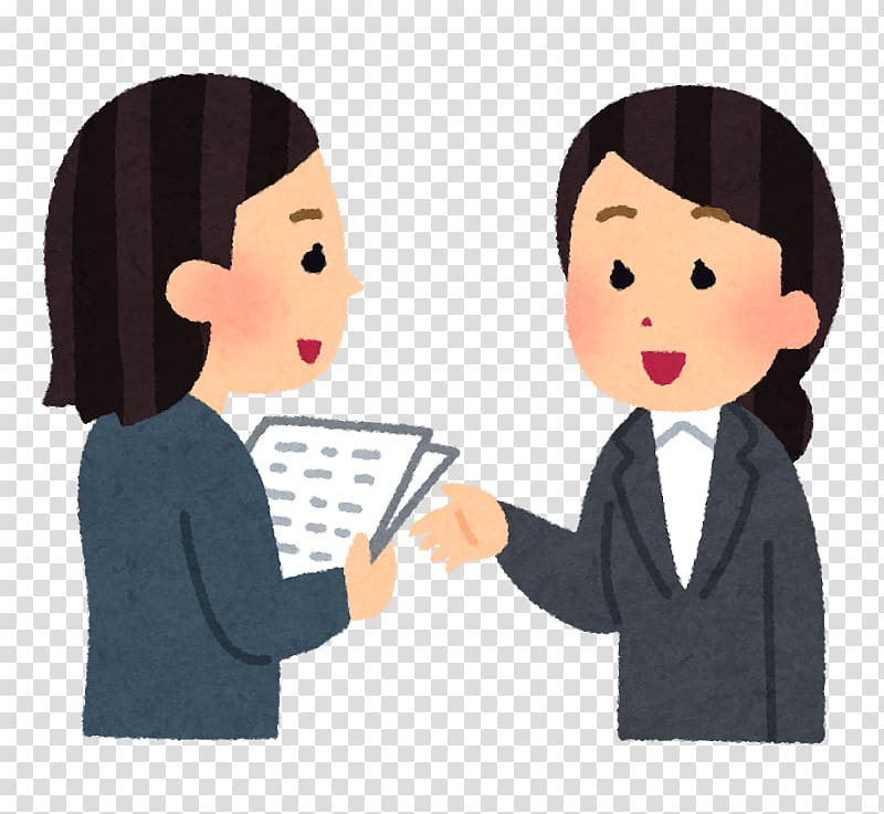 Two businesswomen exchanging documents and shaking hands in a professional setting.