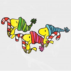 Festive Cartoon Dogs with Candy Canes - Holiday Illustration