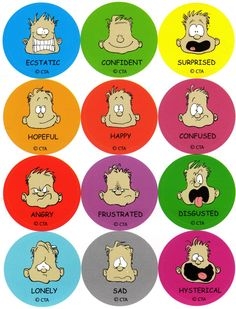 Emotion Recognition Stickers for Kids - Visual Feelings Chart