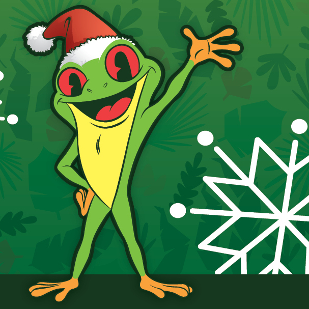 Festive Frog Holiday Illustration - Free Download & Usage