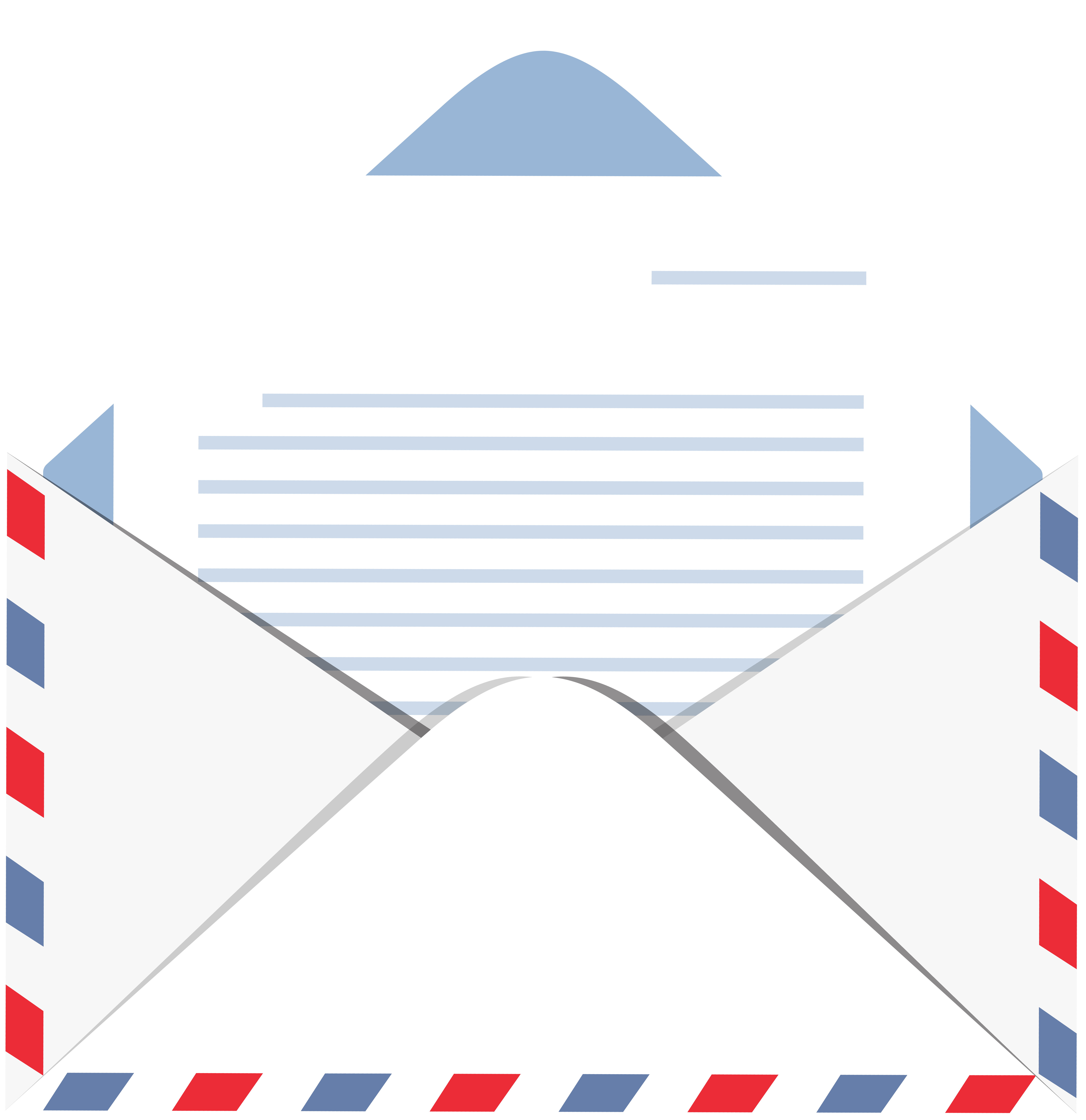 Airmail Envelope Illustration - Professional Communication Visual