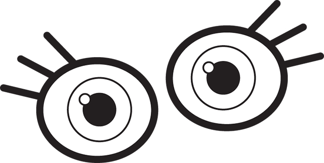 Cartoon Eyes Illustration - Expressive Stylized Eye Design for Web & Print