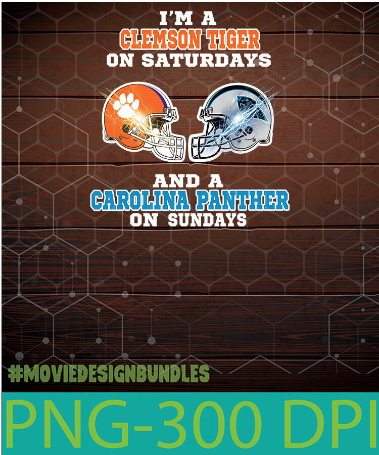 Clemson Tigers & Carolina Panthers Fan Graphic - High-Res PNG Download