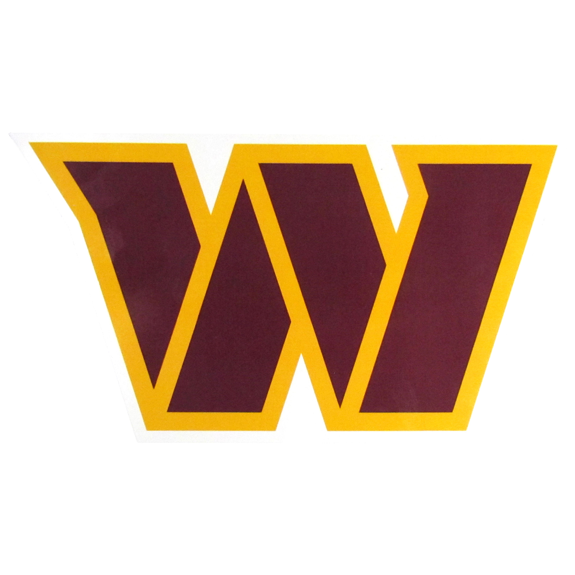 Burgundy and gold stylized "W" logo, representing the Washington Commanders NFL team.