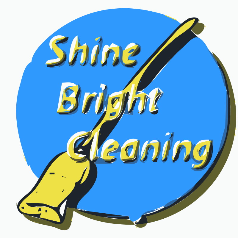 Vibrant blue background with bold yellow text "Shine Bright Living" and a stylized sun-ray motif, evoking positivity and energy.