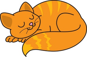 Cute Sleeping Cat Illustration - Free Clipart for Pet Lovers