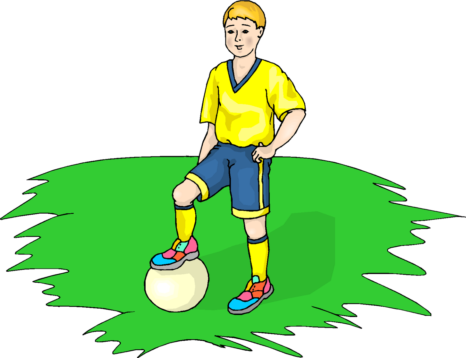 Young Soccer Player Cartoon Illustration for Kids’ Sports Content