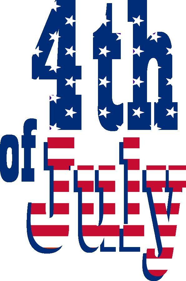 July 4th Independence Day Graphic - USA Flag Typography Design