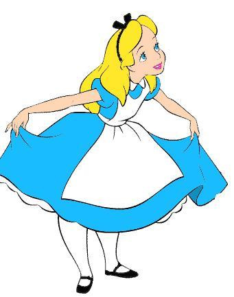 Alice in Wonderland Character Illustration - Classic Disney Style