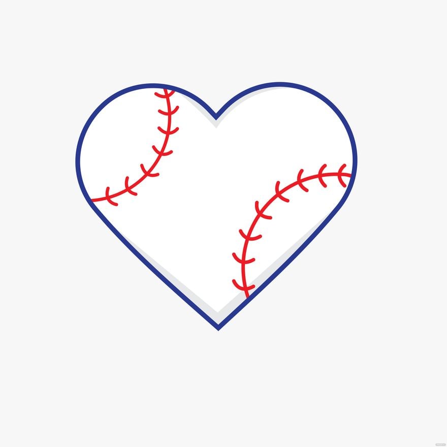 Baseball Love Heart Icon - Sports & Affection Symbol