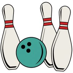 Bowling Game Illustration - Pins and Ball Clipart
