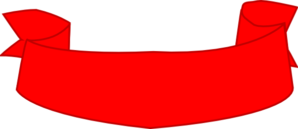 A vibrant red ribbon banner with curled ends, ideal for highlighting announcements or promotions.