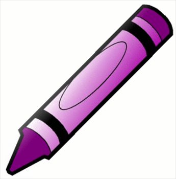 Purple Crayon Illustration - Free Clipart for Education & Design