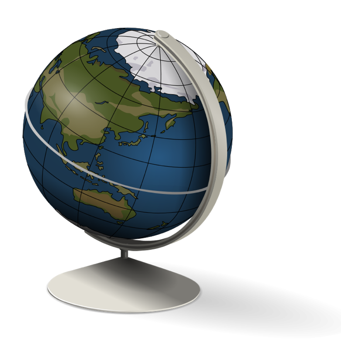World Globe Illustration - Educational Geography Visual