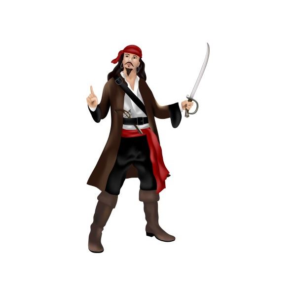 Pirate Costume Illustration - Download or Use for Events & Design