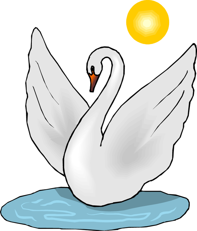 Graceful White Swan Illustration - Symbol of Elegance and Purity