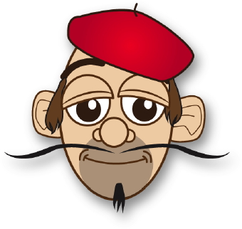 French Artist Cartoon Character - Beret-Wearing Illustrator Mascot