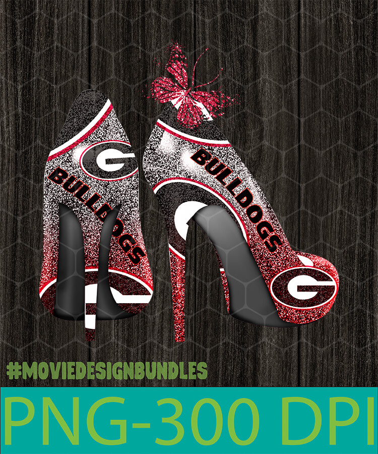Georgia Bulldogs High Heel Design - PNG 300 DPI Digital Download
