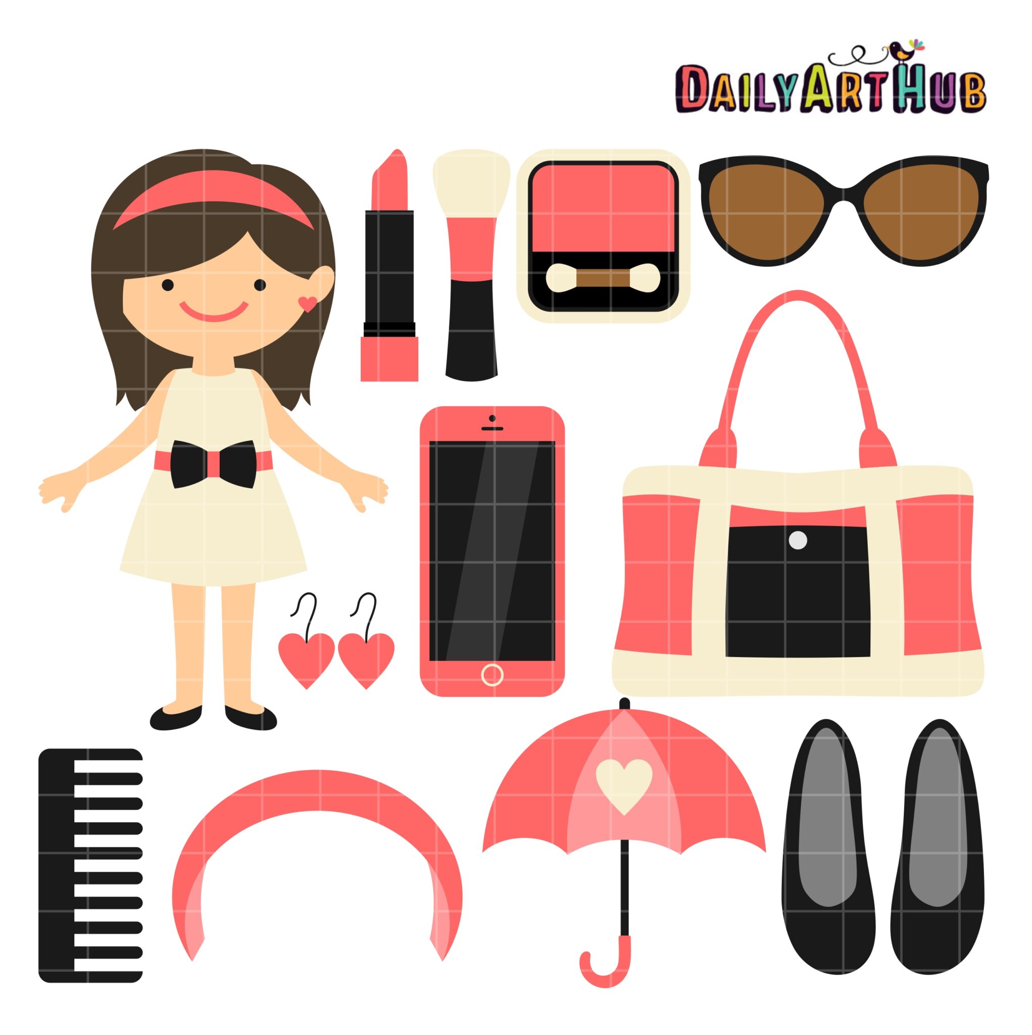 Girly Stuff Clipart Vector Pack, Girly Things, Girly Clipart, Makeup  Clipart, Pretty Things, Planner Girl, Girly Sticker, SVG, PNG file
