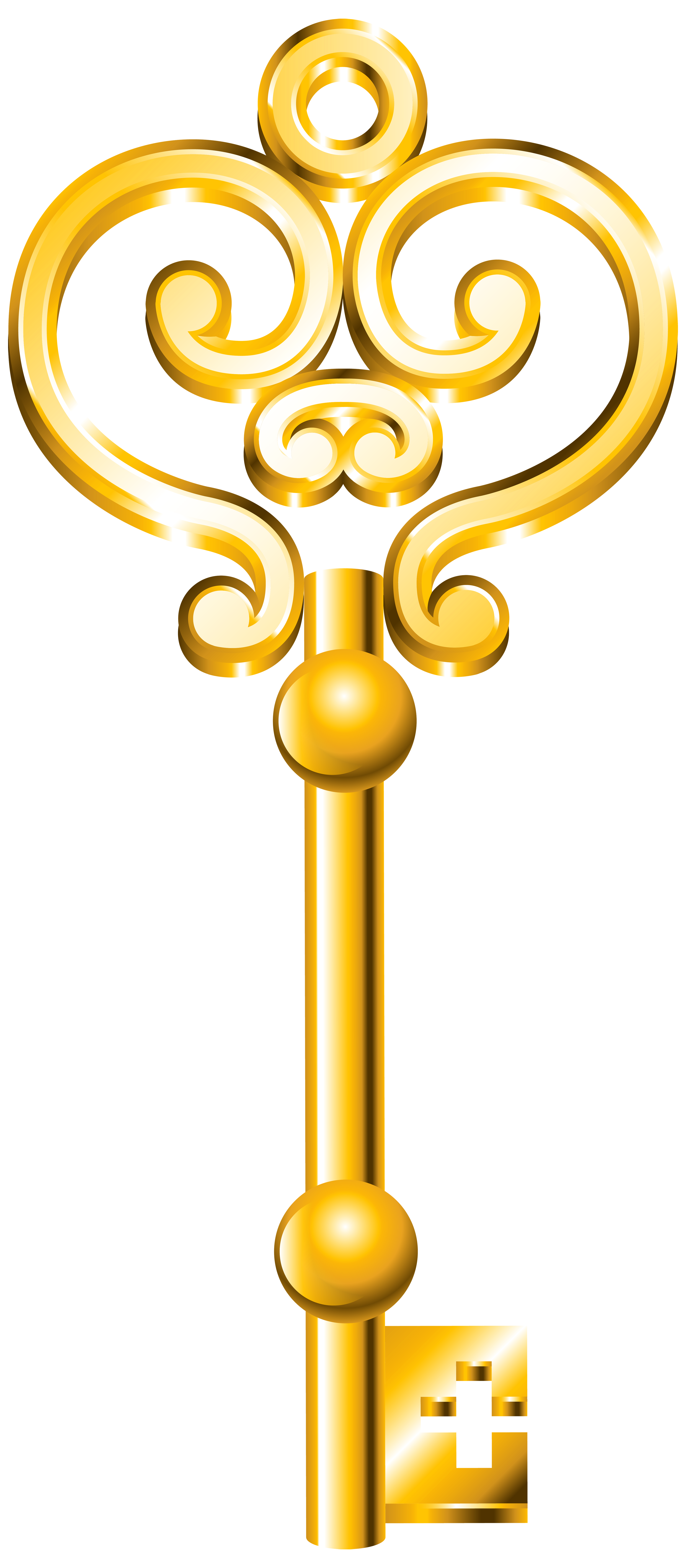 Golden Ornamental Key - Symbol of Power, Access, and Elegance