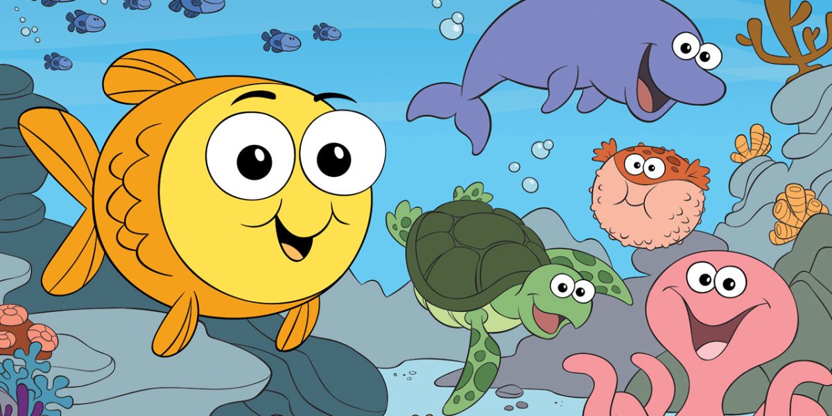 Underwater Friends Cartoon - Fun Ocean Animal Illustration for Kids