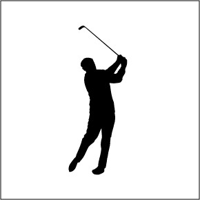 Golf Swing Silhouette - Dynamic Golfer in Action