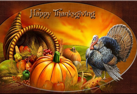 Happy Thanksgiving Greeting Image - Festive Harvest Celebration