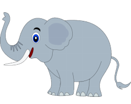 Cute Cartoon Elephant Illustration for Kids’ Content & Educational Sites