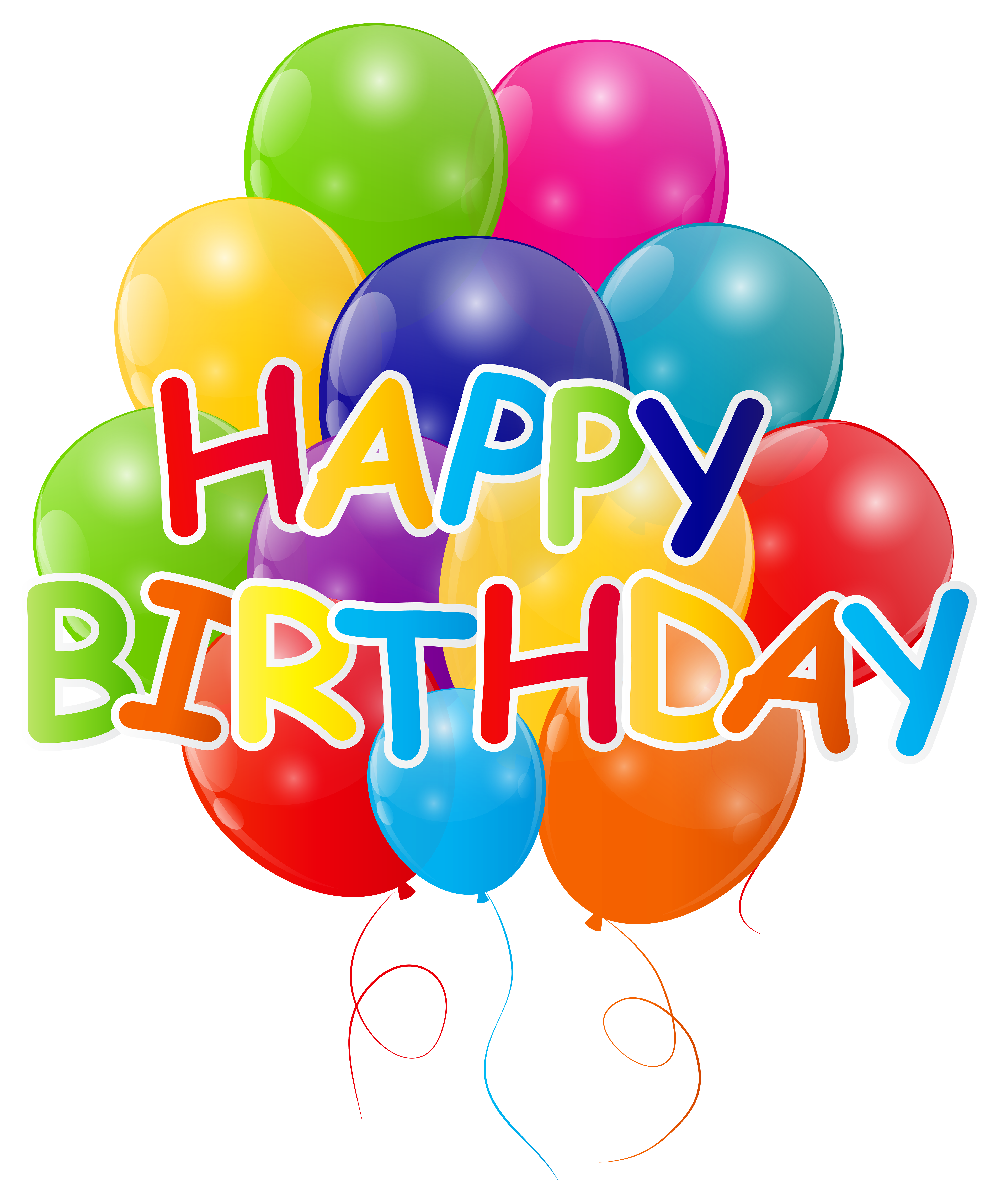 Happy Birthday Balloons Clipart - Free Download & Usage