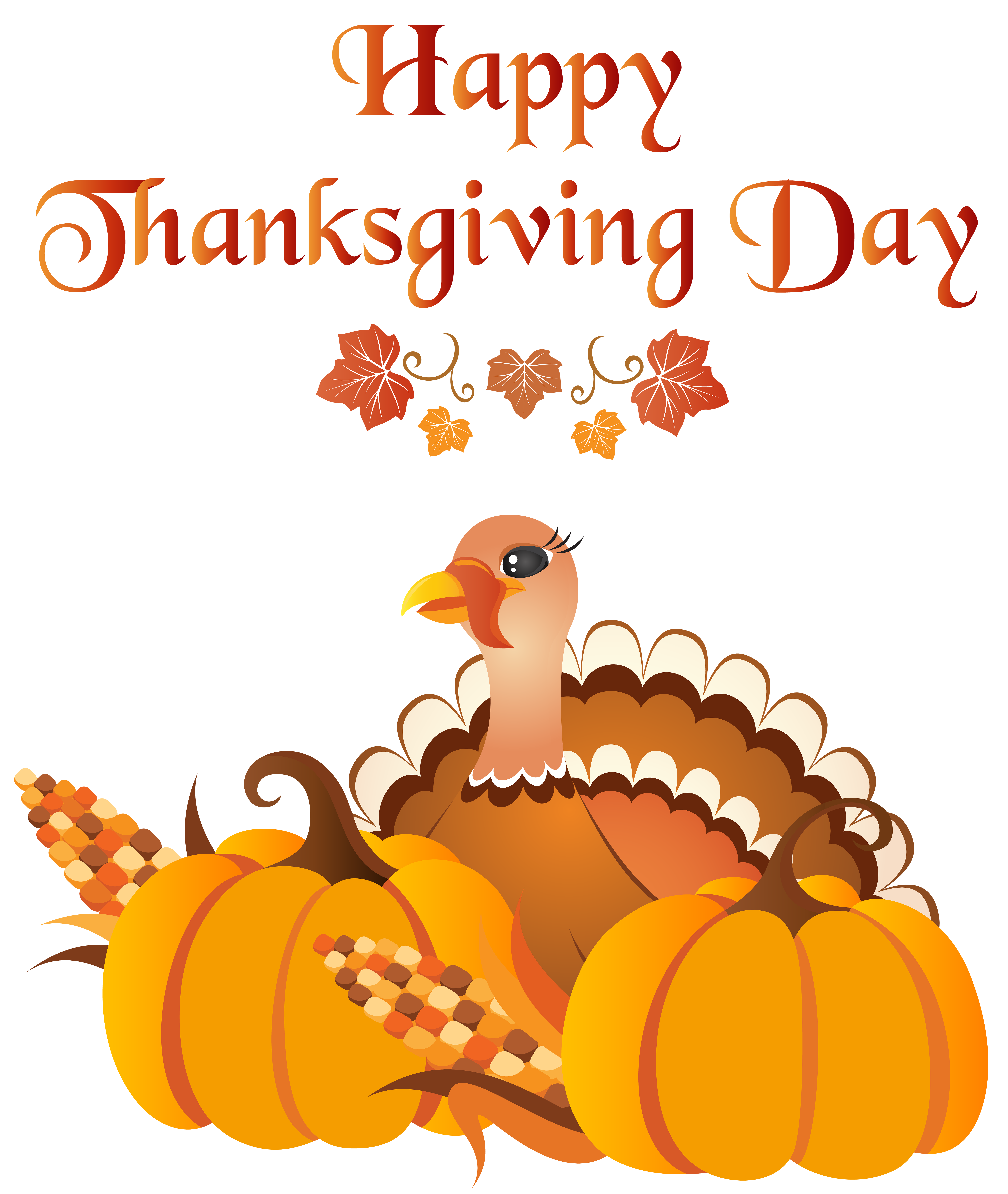 Thanksgiving Harvest Illustration - Festive Turkey and Pumpkins