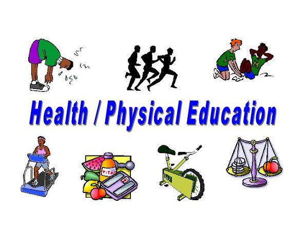 Physical Education Clipart Vector, Circular Physical Education