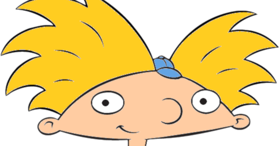 Arnold from Hey Arnold! with spiky yellow hair and blue cap, smiling confidently.