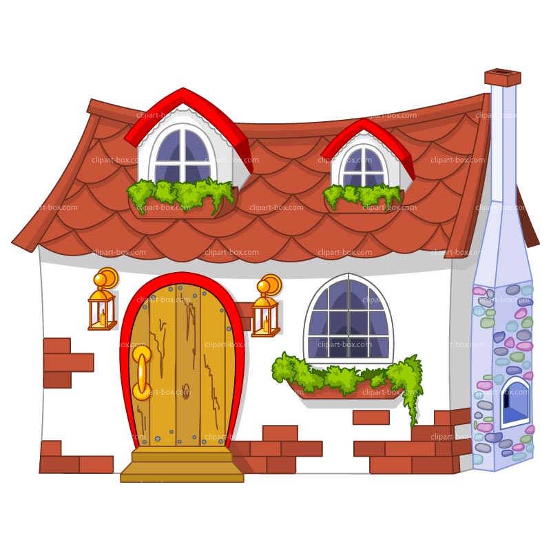 Cozy Fairy-Tale Cottage Illustration - Free Clipart for Storybooks & Websites