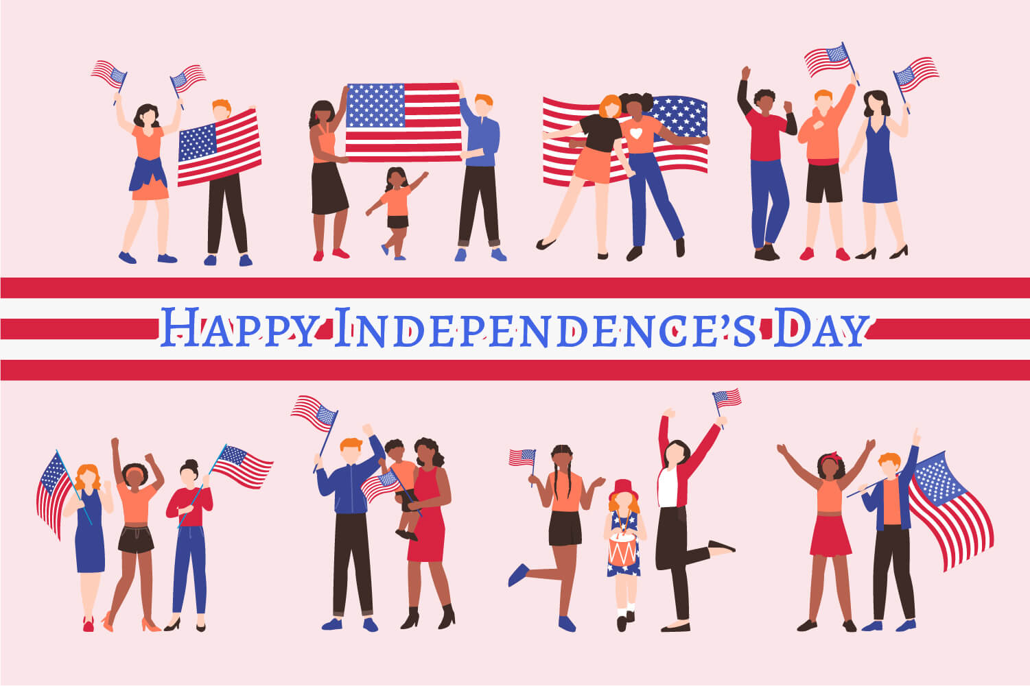 Happy Independence Day Celebration - Patriotic Illustration