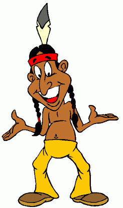 Friendly Native American Cartoon Character - Clip Art & Illustration