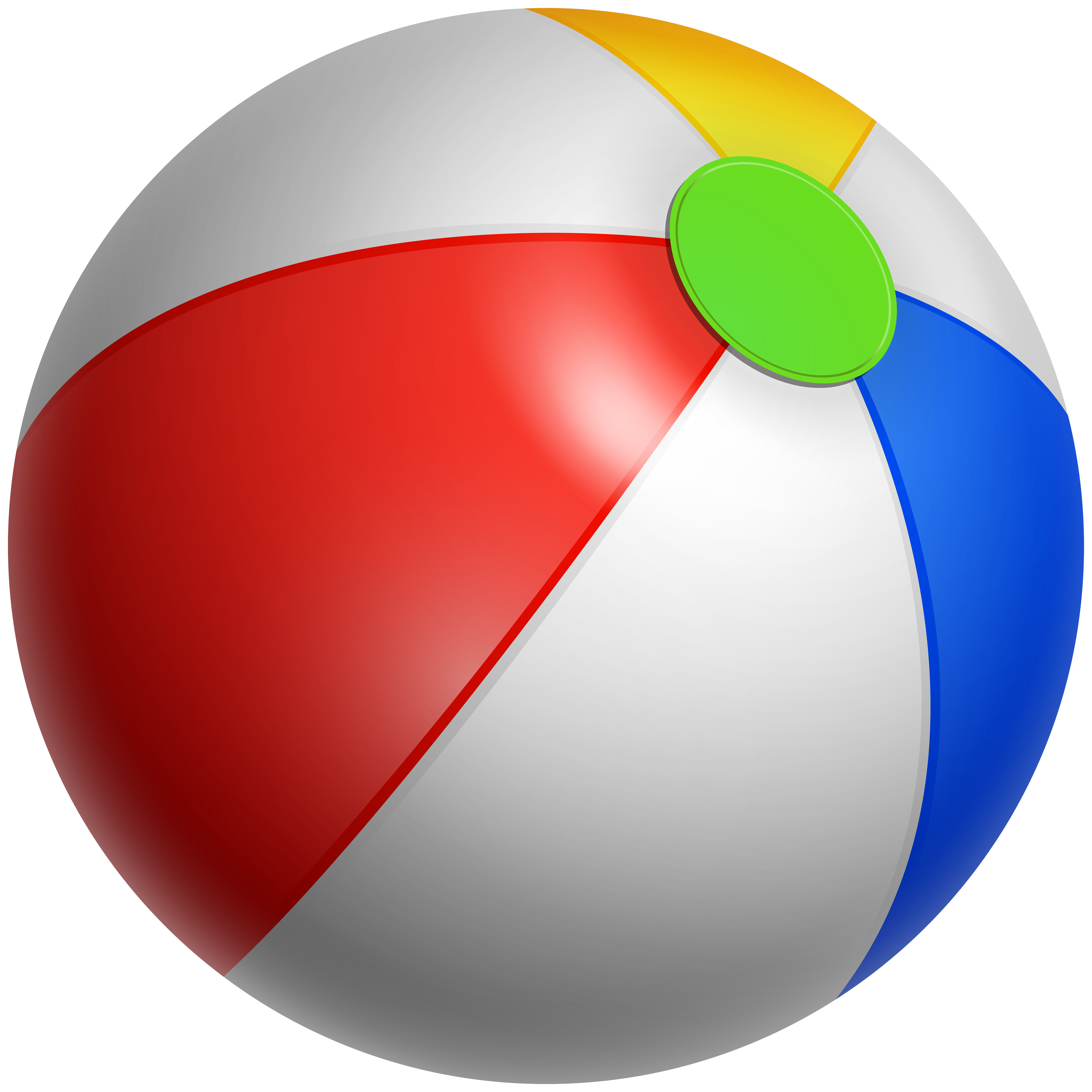 Glossy Multicolor Beach Ball - Vibrant 3D Illustration for Summer Themes