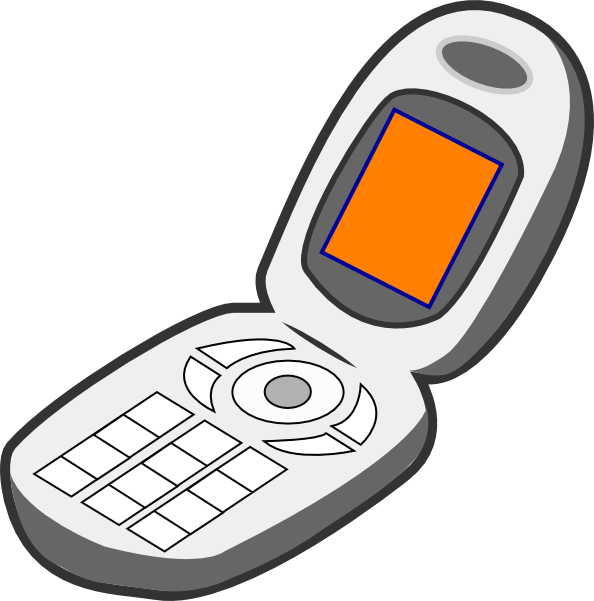 Flip Phone Illustration - Retro Mobile Device Design