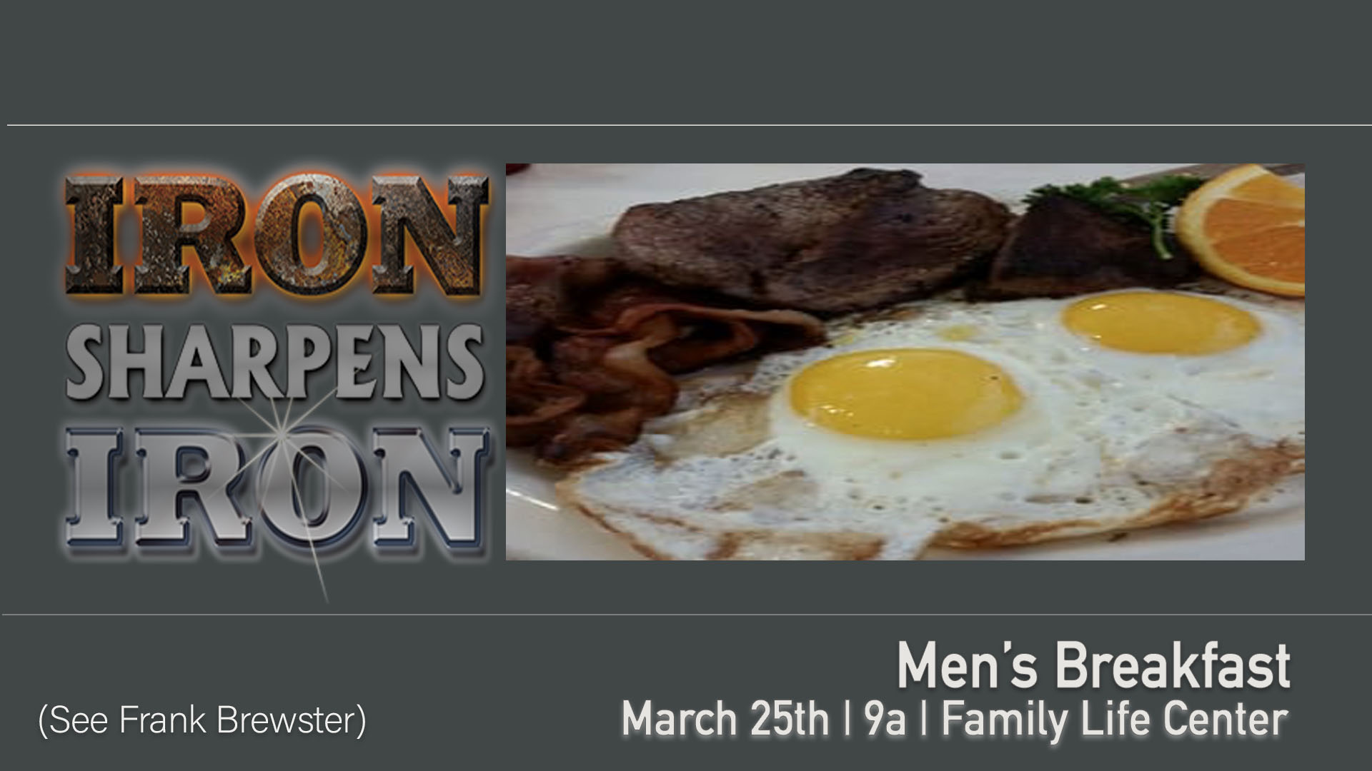 Men’s Breakfast Event - Iron Sharpens Iron | Family Life Center