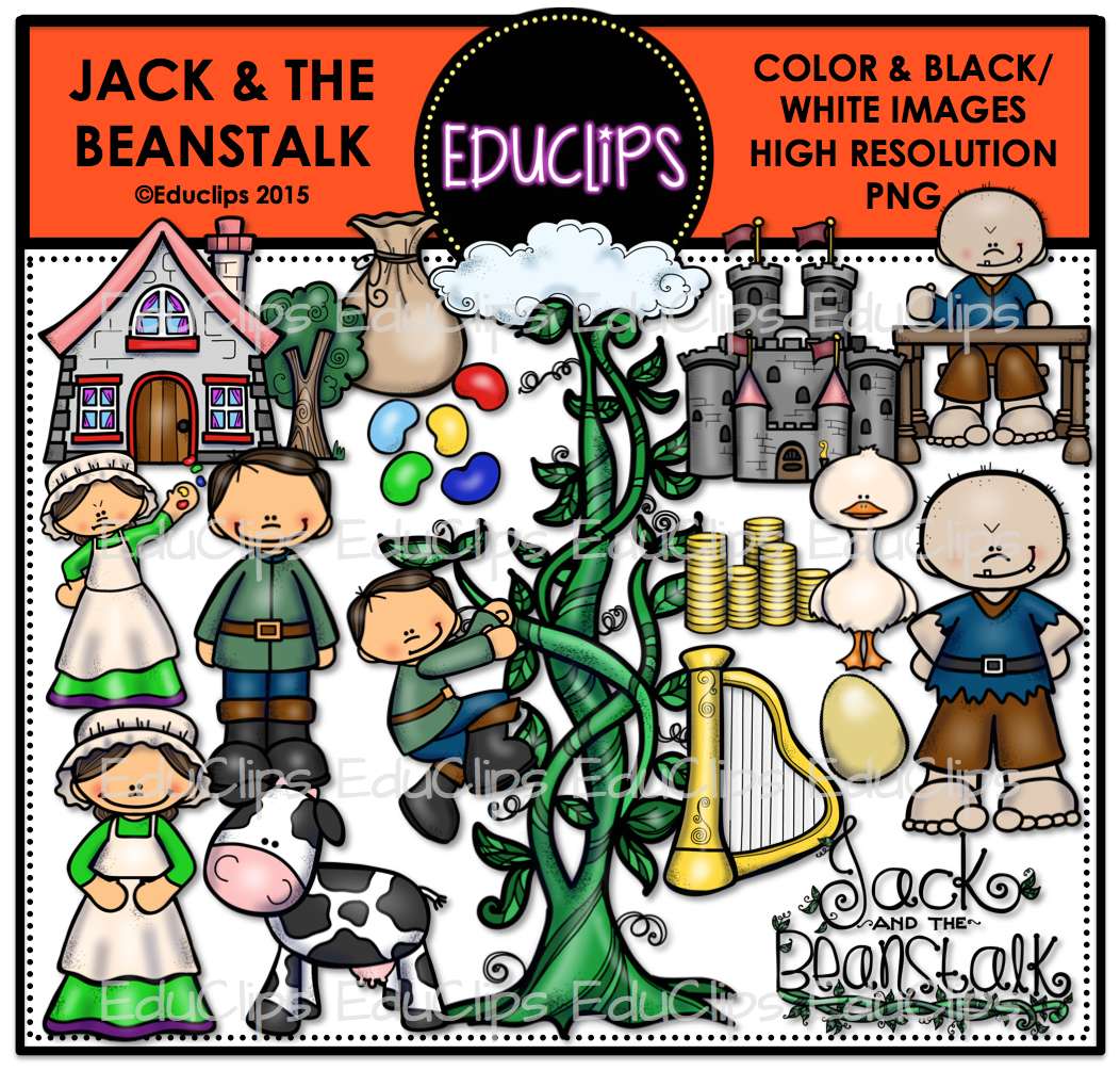 Jack and the Beanstalk Clipart Nursery Rhyme Fairy Tale - Clipart ...