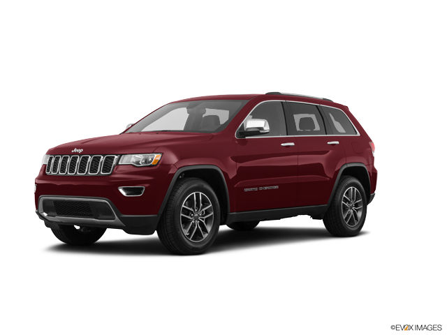 Red 2025 Jeep Grand Cherokee L Limited SUV shown in studio side profile with chrome accents and alloy wheels.